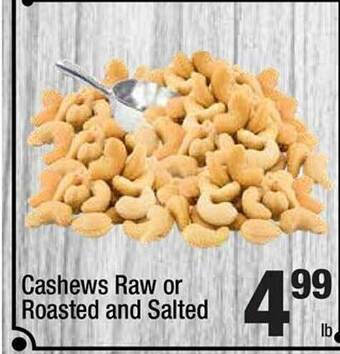 Super King Markets Cashews raw or roasted and salted offer