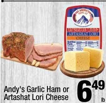 Super King Markets Andy's garlic ham or artashat lori cheese offer