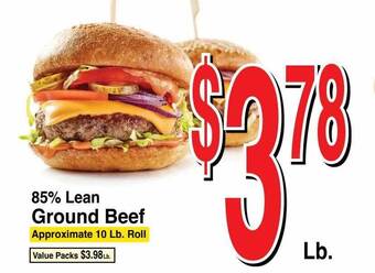 Super Saver 85% lean ground beef offer