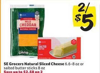 Winn Dixie Se grocers natural sliced cheese offer