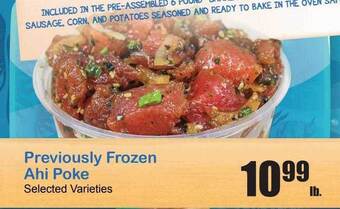 Times Supermarkets Previously frozen ahi poke offer