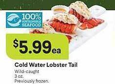 Cold water lobster tail