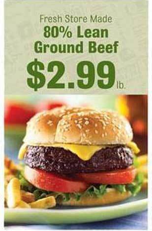 Robert Fresh Market 80% lean ground beef offer