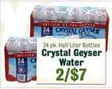 Robert Fresh Market Crystal geyser water offer