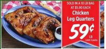 Rouses Chicken leg quarters offer