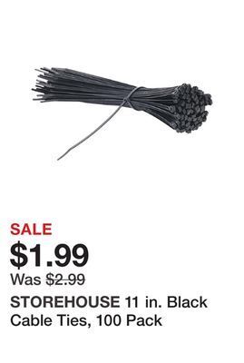 Harbor Freight Tools 11 in. black cable ties, 100 pack offer