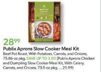 Publix Publix Aprons Slow Cooker Meal Kit offer