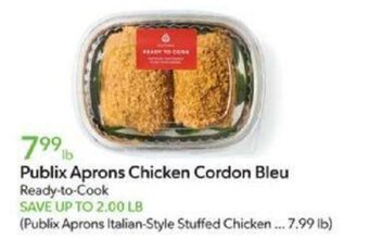 Publix Publix Aprons Chicken Cordon Bleu offer
