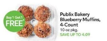 Publix Publix Bakery Blueberry Muffins, 4-count offer
