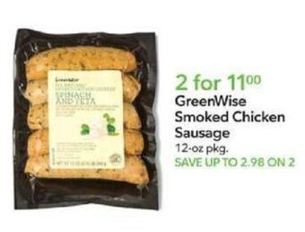 Publix GreenWise Smoked Chicken Sausage offer