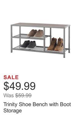Trinity shoe bench with boot storage