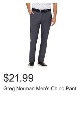 Costco Greg norman men's chino pant offer