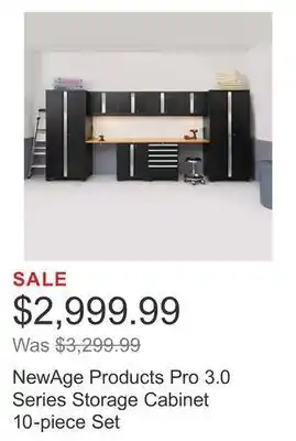 Costco Newage products pro 3.0 series storage cabinet 10-piece set offer