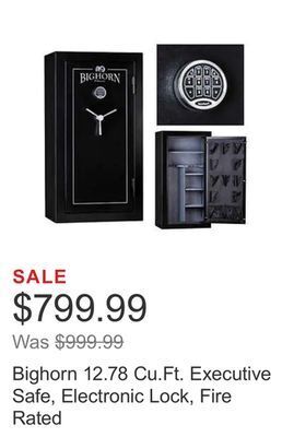 Costco Bighorn 12.78 cu.ft. executive safe, electronic lock, fire rated offer