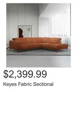 Costco Keyes fabric sectional offer