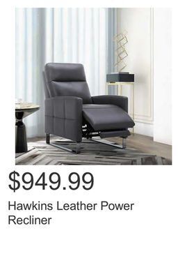 Costco Hawkins leather power recliner offer