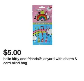 Five Below Hello kitty and friends® lanyard with charm & card blind bag offer