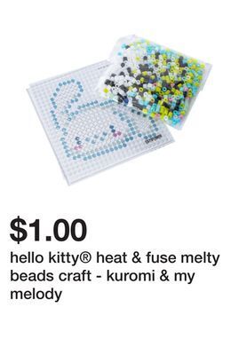 Five Below Hello kitty® heat & fuse melty beads craft - kuromi & my melody offer