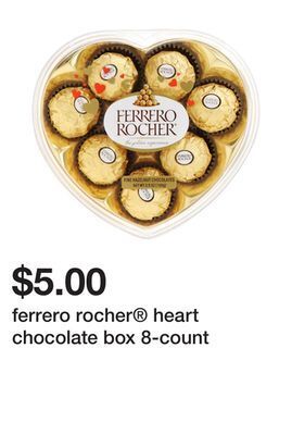 Five Below Ferrero rocher® heart chocolate box 8-count offer