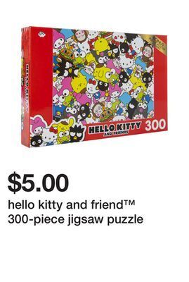 Five Below Hello kitty and friend™ 300-piece jigsaw puzzle offer