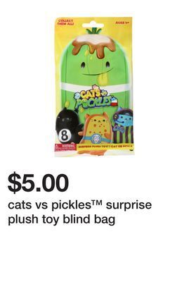 Five Below Cats vs pickles™ surprise plush toy blind bag offer