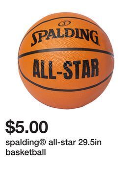 Five Below Spalding® all-star 29.5in basketball offer