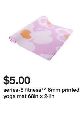 Five Below Series-8 fitness™ 6mm printed yoga mat 68in x 24in offer