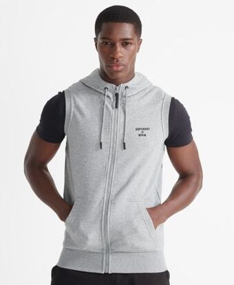 Superdry Training core sport sleeveless hoodie offer