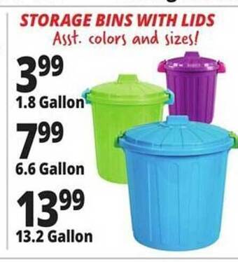 Ocean State Job Lot Storage bins with lids offer