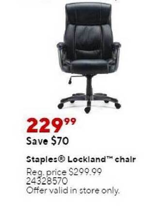 Staples Staples lockland chair offer