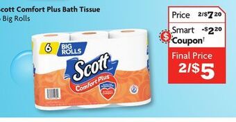 Family Dollar Scott comfort plus bath tissue offer