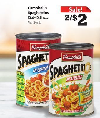 Family Dollar Campbell's spaghettios offer