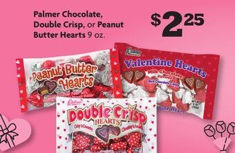 Family Dollar Palmer chocolate, double crisp, or peanut butter hearts offer