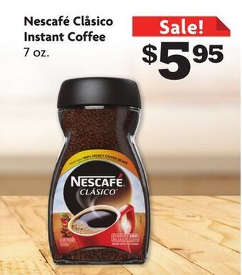 Family Dollar Nescafé clåsico instant coffee offer