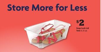 Family Dollar Snap lock lid tote offer