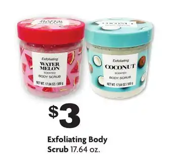 Family Dollar Exfoliating body scrub offer