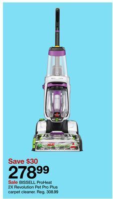 Target Bissell proheat 2x revolution pet pro plus carpet cleaner offer