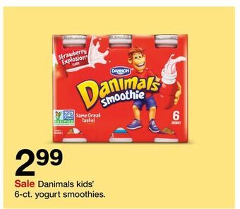 Target Danimals kids' 6-ct. yogurt smoothies offer