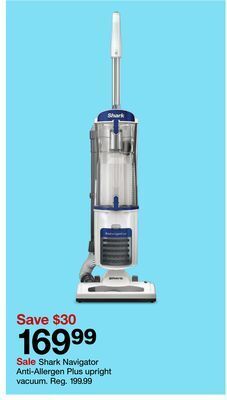 Target Shark navigator anti-allergen plus upright vacuum offer