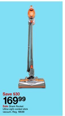 Target Shark rocket ultra-light corded stick vacuum offer