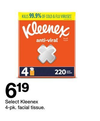 Target Select kleenex 4-pk. facial tissue offer