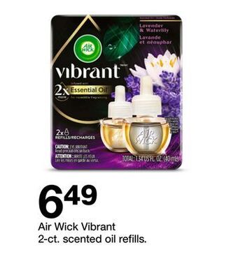 Target Air wick vibrant 2-ct. scented oil refills offer