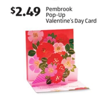 Aldi Pembrook pop-up valentine's day card offer
