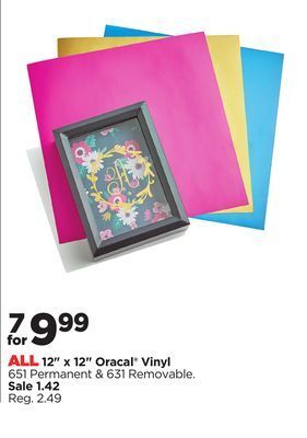 Michaels All 12" x 12" oracal® vinyl offer