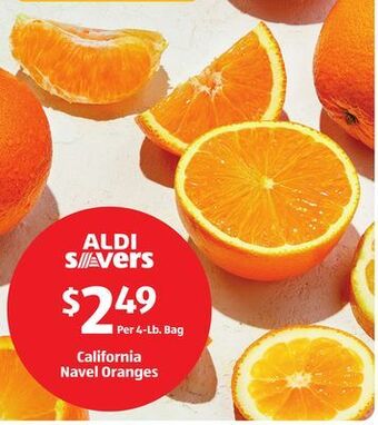 Aldi California navel oranges offer