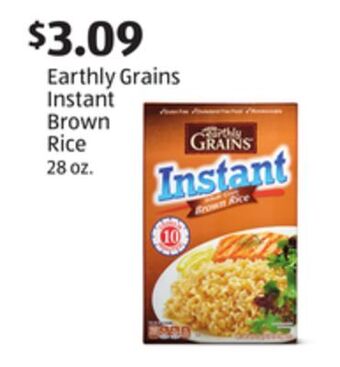 Aldi Earthly grains instant brown rice offer