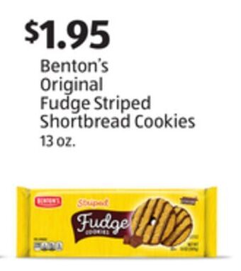 Aldi Benton's original fudge striped shortbread cookies offer