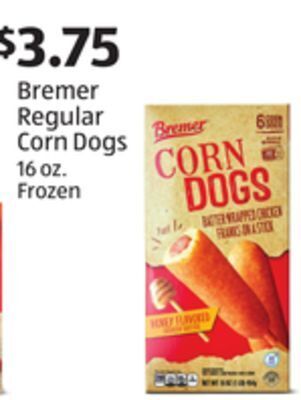 Aldi Bremer regular corn dogs offer