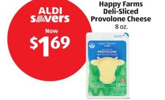 Aldi Happy farms deli-sliced provolone cheese offer