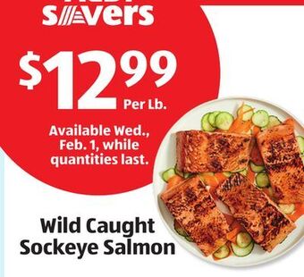 Aldi Wild caught sockeye salmon offer